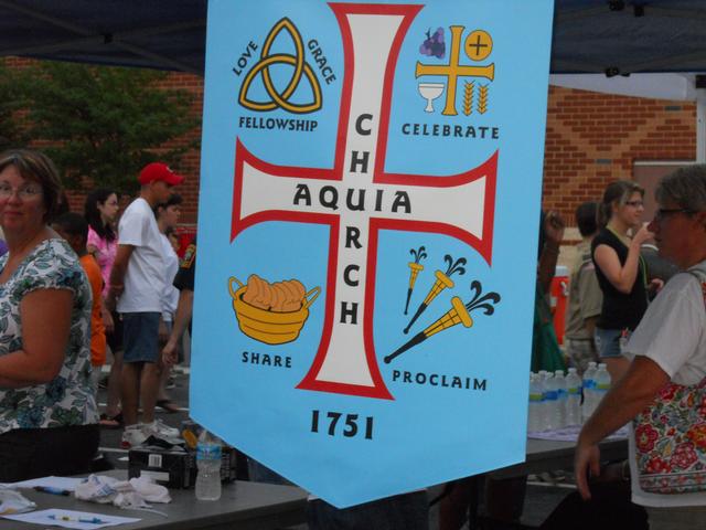 Historic Aquia Episcopal Church distributed to water to the crowd on a hot August night
NNO 2011